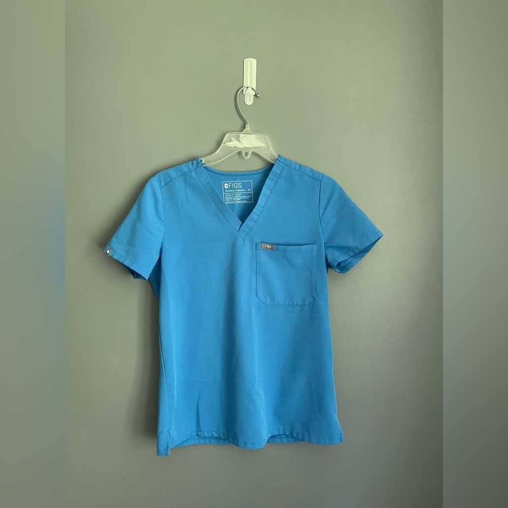 Figs Catarina One Pocket Scrub Top Womens Size XS